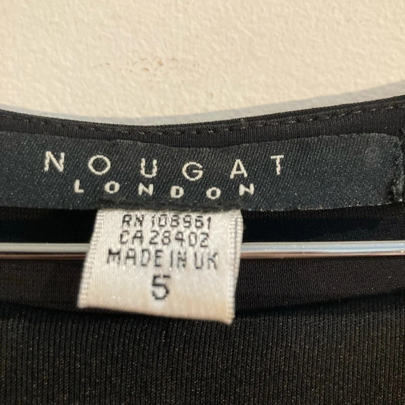 NOUGAT of LONDON Sz 5 (US 12-14) Evening Wedding Party  70s Inspired Dress - Picture 5 of 10